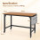 Casart Mobile Computer Desk 120cm Home Office Desk w/ Storage Bag-Teak 2