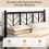 Casart Double Size Platform Bed Bed Frame Frame w/ Branch-shaped Headboard 8