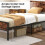 Casart Single Size Metal Bed Frame Platform Bed w/ Headboard & Footboard 6