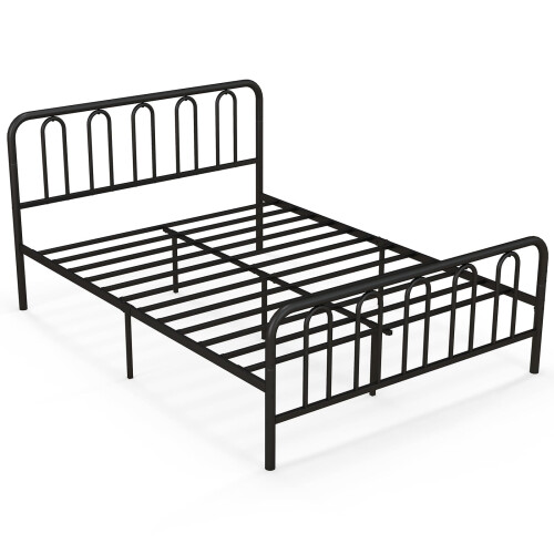 Casart King Size Metal Bed Frame Platform Bed w/Headboard & Footboard