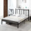 Casart King Size Platform Bed Bed Frame Frame w/ Branch-shaped Headboard 3