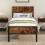Casart Single Size Metal Bed Frame Platform Bed w/ Headboard & Footboard 8