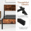 Casart Single Size Metal Bed Frame Platform Bed w/ Headboard & Footboard 4