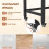 Casart Mobile Computer Desk 120cm Home Office Desk w/ Storage Bag-Teak 7