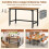 Casart Mobile Computer Desk 120cm Home Office Desk w/ Storage Bag-Teak 9