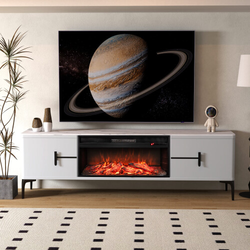 Casart 86 cm Electric Fireplace 5000 BTU Recessed Fireplace Insert 2