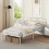 Casart Metal Daybed Extendable Daybed to Single Size Bed Sofa Bed-White 3