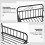 Casart Metal Daybed Extendable Daybed to Single Size Bed Sofa Bed-Black 4