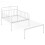 Casart Metal Daybed Extendable Daybed to Single Size Bed Sofa Bed-White 1