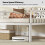 Casart Metal Daybed Extendable Daybed to Single Size Bed Sofa Bed-White 7