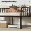 Casart Metal Daybed Extendable Daybed to Single Size Bed Sofa Bed-Black 7
