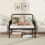 Casart Metal Daybed Extendable Daybed to Single Size Bed Sofa Bed-Black 6