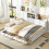 Casart Daybed Frame with 3 Storage Drawers Double Guest Bed 3