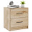 Casart 2-Drawer Nightstand Modern Bedside Table Accent Sofa Side Table-Oak 1