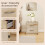 Casart 2-Drawer Nightstand Modern Bedside Table Accent Sofa Side Table-Oak 5