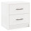 Casart 2-Drawer Nightstand Modern Bedside Table Accent Sofa Side Table-White 1