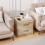 Casart 2-Drawer Nightstand Modern Bedside Table Accent Sofa Side Table-Oak 2