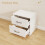 Casart 2-Drawer Nightstand Modern Bedside Table Accent Sofa Side Table-White 9