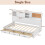 Casart Daybed Frame with 3 Storage Drawers Single Guest Bed 2
