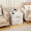 Casart 2-Drawer Nightstand Modern Bedside Table Accent Sofa Side Table-White 2