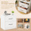 Casart 2-Drawer Nightstand Modern Bedside Table Accent Sofa Side Table-White 7