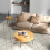 Casart Set of 2 Round Nesting Coffee Table Solid Wood Accent Stacking Boho Side Tables 5