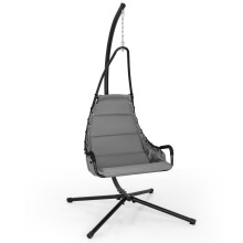 Hanging Swing Chair W/ Heavy-Duty Metal Stand Hammock W/Extra Large Padded Seat