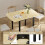 Casart Folding Dining Table Drop Leaf Tables Home Wood Kitchen Table with Foot Pad 6