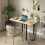 Casart Folding Dining Table Drop Leaf Tables Home Wood Kitchen Table with Foot Pad 5