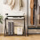 Casart Luggage Rack Folding Suitcase Stand with Storage Shelf-Black 7