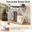 Casart Luggage Rack Folding Suitcase Stand with Storage Shelf-White 4