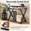 Casart Luggage Rack Folding Suitcase Stand with Storage Shelf-Black 6