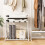 Casart Luggage Rack Folding Suitcase Stand with Storage Shelf-White 8