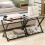 Casart Luggage Rack Folding Suitcase Stand with Storage Shelf-Black 9