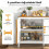 Casart Buffet Cabinet Wooden Kitchen Cupboard w/2 Door and 3 Pull-out Drawers 3