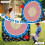 Casart Kids Large Dart Board Foldable Dartboard w/4 Kick Balls-Black 9