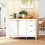 Casart Buffet Cabinet Wooden Kitchen Cupboard w/2 Door and 3 Pull-out Drawers 7