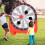 Casart Kids Large Dart Board Foldable Dartboard w/4 Kick Balls-Red 9