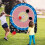 Casart Kids Large Dart Board Foldable Dartboard w/4 Kick Balls-Black 3
