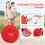 Casart Kids Large Dart Board Foldable Dartboard w/4 Kick Balls-Red 4