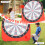 Casart Kids Large Dart Board Foldable Dartboard w/4 Kick Balls-Red 8
