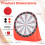 Casart Kids Large Dart Board Foldable Dartboard w/4 Kick Balls-Red 2