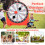 Casart Kids Large Dart Board Foldable Dartboard w/4 Kick Balls-Red 6