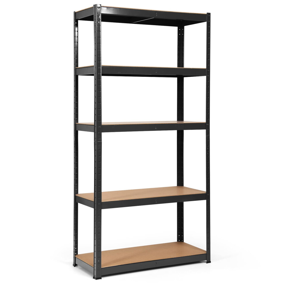 5-Tier Storage Rack Garage Shelf w/ Heavy-Duty Metal Frame-Black