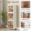 Casart 6-Cube Stackable Storage Bins 115L Shoes Boxes w/ Doors-White 4