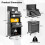 Casart Rolling Tool Chest Combo Lockable Tool Cabinet Wheels Drawers Adjustable-Black 2