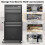 Casart Rolling Tool Chest Combo Lockable Tool Cabinet Wheels Drawers Adjustable-Black 4