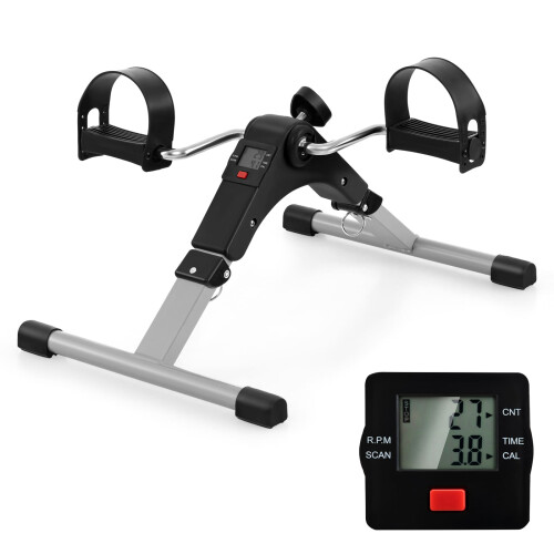 Casart Under Desk Exercise Bike Pedal Exerciser Foldable Mini Exercise Bike