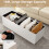 Casart Foldable Storage Ottoman Bench Large Storage Chest with Divider 9