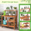 Casart Garden Potting Bench Table Multi-layer Planting Workstation Natural 8